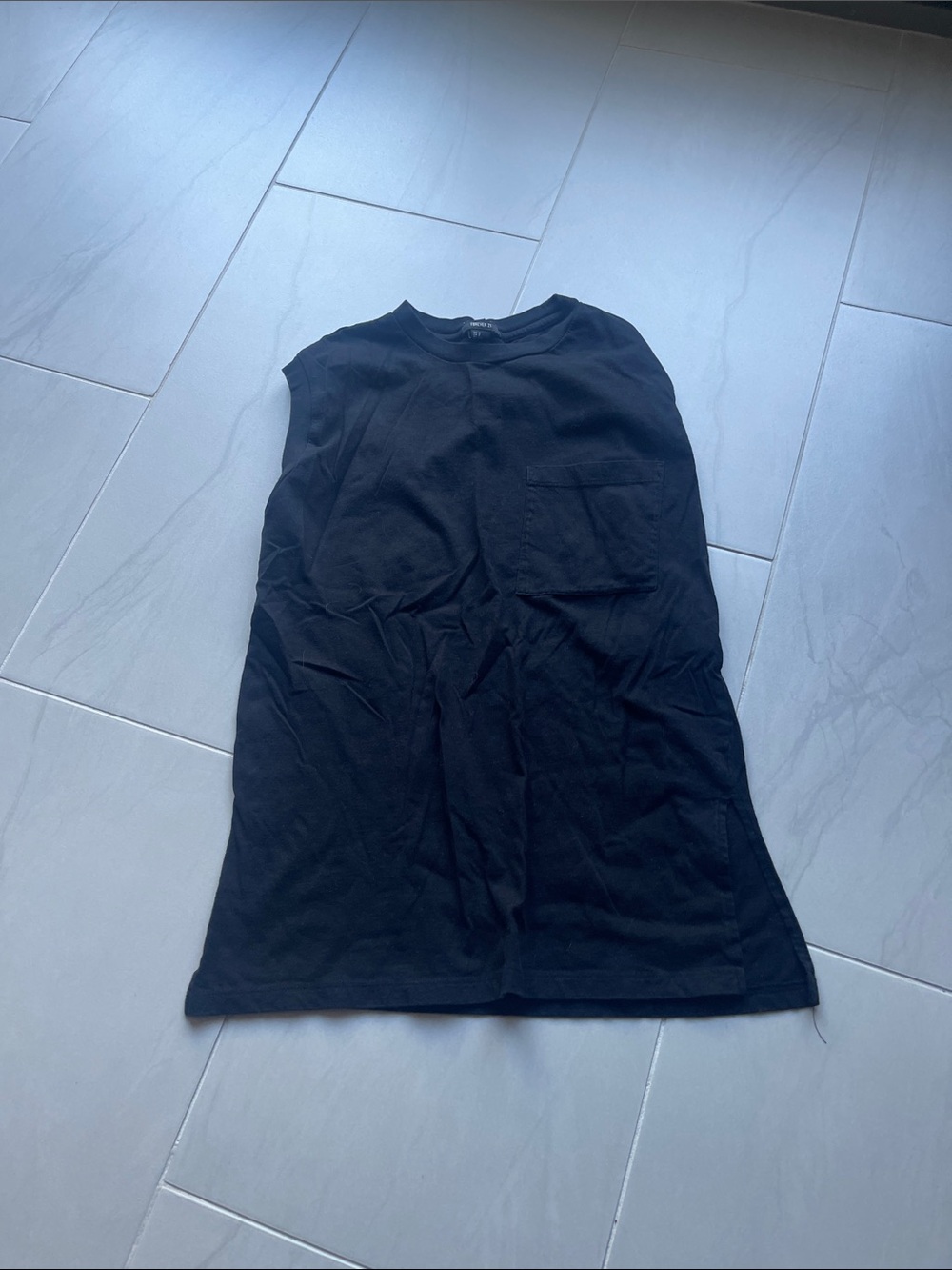 Forever 21 Black Crewneck Tank Top